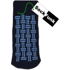 Thermal Socks with Grips- Navy with Blue Line Grips